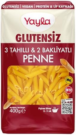 Yayla Glutensiz 3 Tahıl ve 2 Bakliyat Penne Dik 400 Gr - Görsel 2