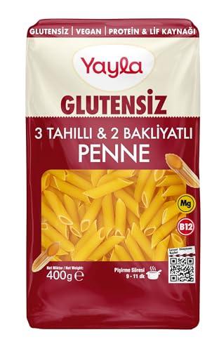 Glutensiz 3 Tahıl ve 2 Bakliyat Penne Dik 400 g