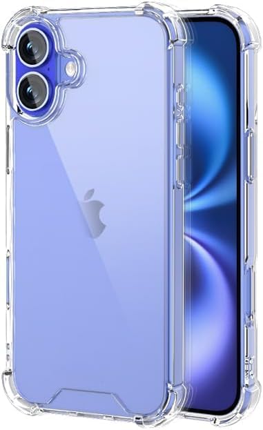 Image of mobistyle Designed for iPhone 16 Plus, Yellowing-Resistant Shockproof Camera Protection Phone Cover, Anti-Scratch Clear Back Cover Case for iPhone 16 Plus.