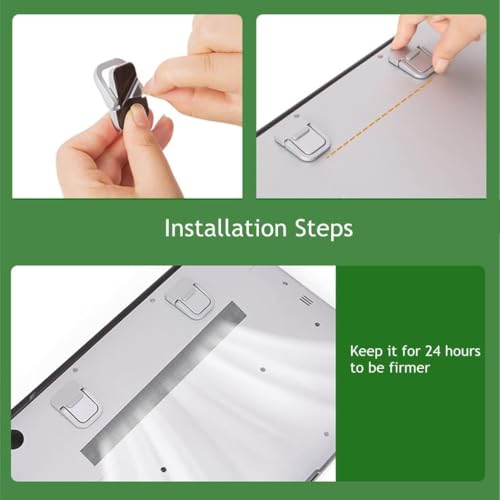Image of 2PCS Invisible Metal Laptop Stand for Desk | Portable Mini Laptop Keyboard Riser | Compatible with MacBook, Dell, HP, Lenovo, Asus, Acer & More | Includes Extra Glue & Anti-Slip Pads