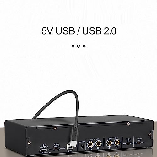 Four-Channel Sound Card for Studio-Quality Recordings Sound Card with 48vPhantom Power &USB DC5V Power