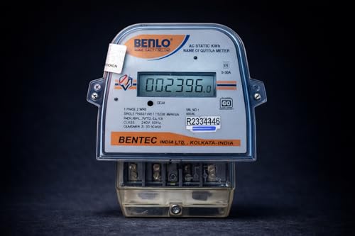Image of BENLO Single Phase Energy Meter, AC Static kWh Meter, 2 Wire, 5-30A Rating, 240V 50Hz, for Sub Meter Use