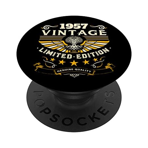 Retro 1957 Birthday Pop Socket divertido regalo de cumpleaños 1957 1957 PopSockets PopGrip Intercambiable