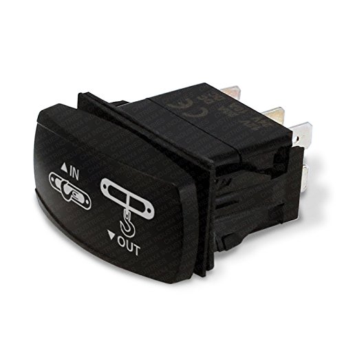 CH4x4 Rocker Switch Winch IN-OUT Symbol – Horizontal - Green LED