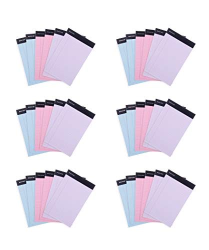 Image of Mintra Office Legal Pads, ((xBasic, 5in x 8in, (Pastel), 36pk (6-6pks))