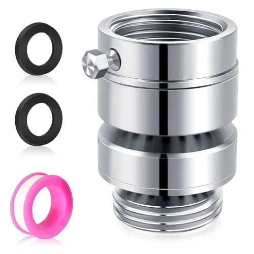 Boltigen Lead-Free Brass Self-Draining Vacuum Breaker 3/4'' GHT Female x 3/4'' GHT Male Hose Bib Anti Siphon Valve Backflow Preventer Adapter, for Outdoor Garden Faucet Spigot Repair Replacement