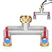 Produktbild mizikuu 2-Wege Wasserhahn Wasserverteiler, 3/4" Verteiler Wasser Wasseranschluss Verteiler mit Kugelhahn zum Einstellen Geräte Gartenschläuche Adapter Absperren des Wasserflusses