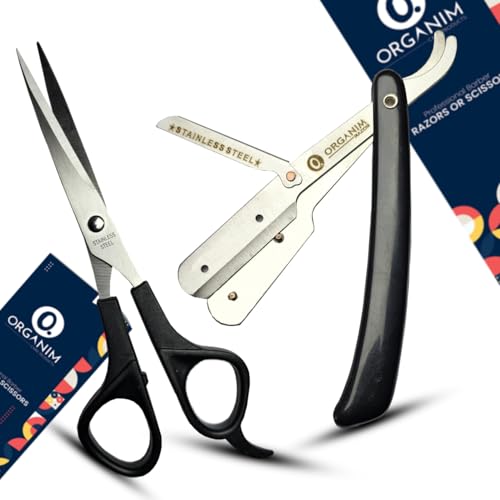 Image of Organim Care Products Shaving Razor And Plastic Scissor For Grooming