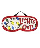 LazyOne Women's Cotton Face Mask for Sleep, Washable Sleeping Mask for Adults, Christmas (Lights Out)