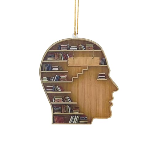 Topfunyy Decorazione natalizia a forma di libro umano, decorazione natalizia per libri di lettura, regalo per la sua bibliotecaria, decorazione natalizia vintage per libri, adatta per Halloween,