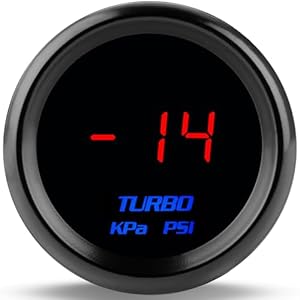 WATERWICH 30 PSI Turbo Boost Gauge 2inch 52mm for Car Truck Marine Vehicle Boat Automotive(KPA/PSI Dual Mode Cutting)