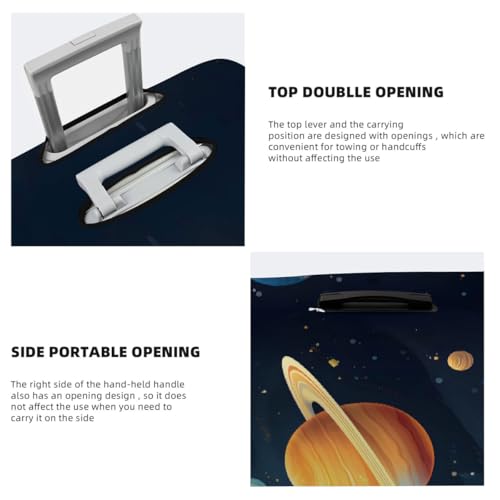 Solar Planet Universe Stretchable Luggage Covers for Suitcase TSA Approved, Dust Proof and Scratch Resistant Travel Luggage Protector for Carry On (18-21 in)4