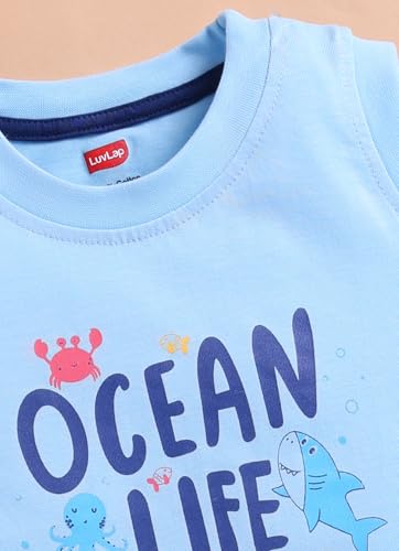 Image of LuvLap Baby Boys 100% Cotton Sleeveless Boys Tank Top & Shorts Set Pack of 3