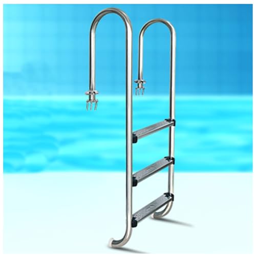Escalera para piscina de acero inoxidable 3 pasos miniatura 1