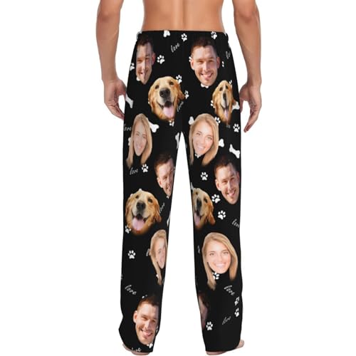 Custom Pajama Pants for Woman Men Face Personalized Pants Sleepwear Bottoms Christmas Valentine's Day Pajama Gifts3
