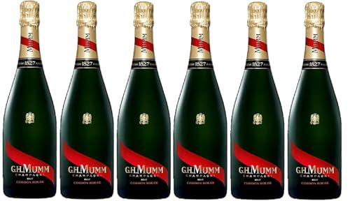 Champagne Mumm Brut Cordon Rouge bouteille 75cl lot de 6 sans étui