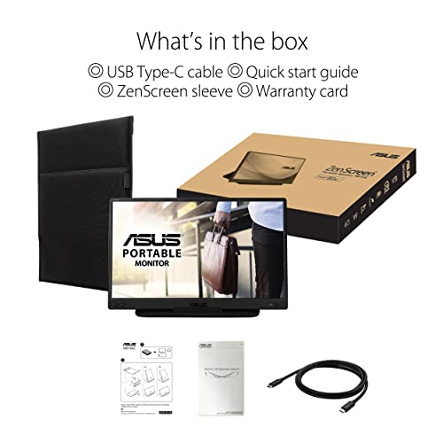 ASUS ZenScreen MB166C - 15,6 Zoll tragbarer USB Monitor - Full HD 1920x1080, Hybrid Typ-C, Autorotation, leichtes Design, Smartcase, Stativ Sockel - IPS Panel, 16:9, entspiegelt – Bild 7