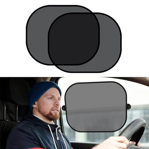 車用サンシェード サイド車窓日よけ 遮光 日除け 紫外線カット 断熱 目隠し 簡単着脱 UVカット 日焼け防止 簡単取付 カーシェード 軽自動車 幅広い車種に対応 (ネットメッシュサイドシールド 1対セット)