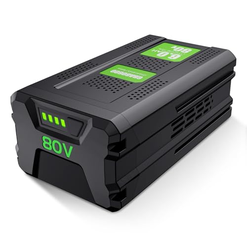 POWTREE Upgraded 6.0Ah Lithium Replacement for Greenworks 80V Battery PRO Compatible with Greenworks 80 Volt Max Battery GBA80200 GBA80300 GBA80400 GBA80500 GBA80250 Power Tools (Not for Kobalt)