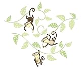 WallPops WPK0019 Monkeying Around Wall Art Kit