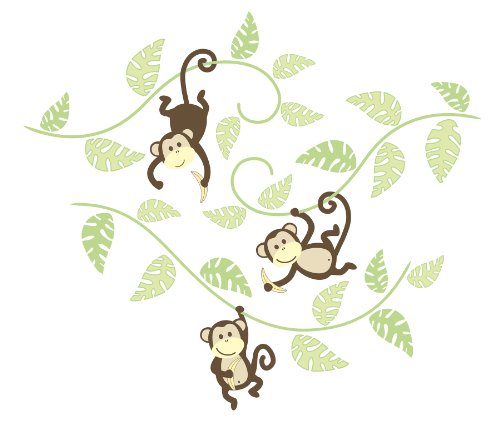 WallPops WPK0019 Monkeying Around Wall Art Kit