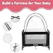 Pamo Babe Pack and Play Tent, Net Cover to Keep Baby in, Pop Up Breathable Mosquito Net
