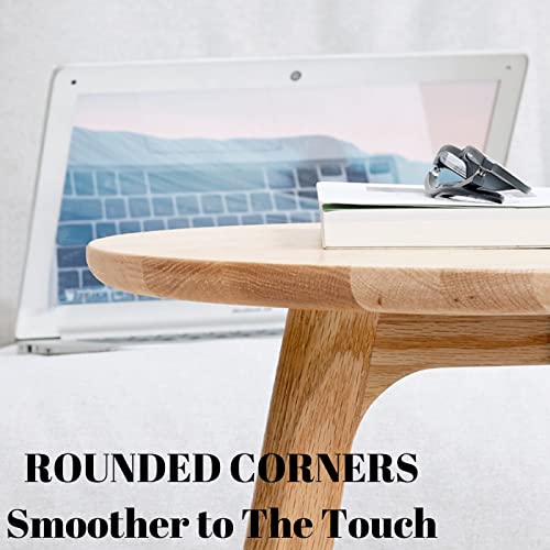 Grewood Small Round End Table, Side Table With 3 Legs, Solid Oak Wood Sofa Side Table, Elegant And Unique Corner Table For Small Space For Living Room,Office (Original Wood Color) #TOP5