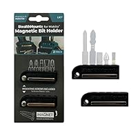 StealthMounts Black Makita Magnetic Bit Holder | Drill Bit Organiser | Perfect Bit Holder for Makita Drills and Impacts (2 Pack)