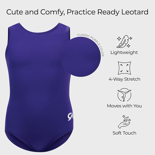 Image of GK Stars Gymnastics & Dance Leotard for Girls and Toddlers - Activewear One Piece Outfit in Fun Colorful Prints
