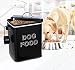 Pethiy Hundefutter hundeleckerli aufbewahrung box, 6.5 Liter Metall hundefutter box Aufbewahrungdose mit Schaufel und Versiegelt deckel fur Trockenfutter Tierfutter- Halten 2,5 kg -Schwarz