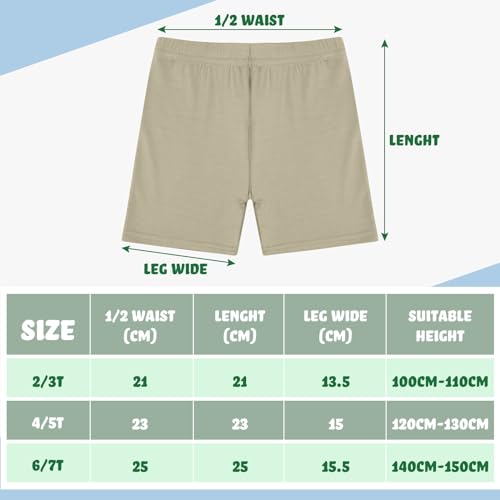 Image of Boyiee 8 Pack Girl Toddler Bike Cartwheel Shorts | Biker Under Dress Shorts, Kid Dance Clothes, Soft Stretchy Leggings for Gymnastics, Sports, Yoga, Cycling, Multicolor