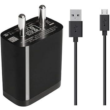 Charger for Redmi 10A Sport Charger Original Adapter Like Wall Charger | Mobile Fast Charger | Android USB Charger with 1 Meter Micro USB Charging Data Cable (3 Amp, MI17, Black) (AX0060)