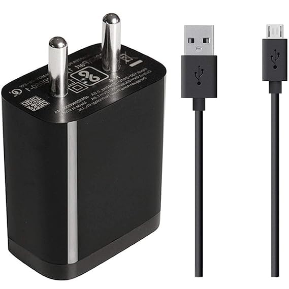 Image of Charger for Redmi 10A Sport Charger Original Adapter Like Wall Charger | Mobile Fast Charger | Android USB Charger with 1 Meter Micro USB Charging Data Cable (3 Amp, MI17, Black) (AX00218)