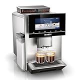 SIEMENS EQ900 Fully Automatic Bean to Cup Coffee Machine, 6.8" Touch Screen Display, Cup Warmer, dualBean System, baristaMode, beanIdent System, 30+ Beverages with Home Connect, TQ907GB3