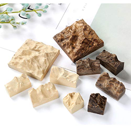 5 peças de madeira Exceart para Epoxy Resin Mountain Peak Micro Paisagem Modelo DIY Joias Brinco Col