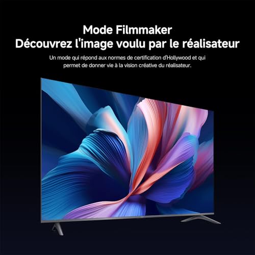 XIAOMI TV A Pro 75, 190 cm (75 Pouces), 4K UHD QLED, Smart TV, Google TV, Contrôle Vocal, HDR10+, Mode Game Boost 120Hz, MEMC, 2Go+8Go, Compatible avec Airplay & Google Cast