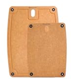 2PC Cutting Boards for Kitchen Dishwasher Safe Eco-Friendly Composite Cutting Board&comma; Reversible Chopping Board with Handles & Juice Grooves&comma; Small & Medium Cutting Board for Kitchen