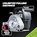 Portable Winch PCW3000-Li-A Battery-Powered Capstan Winch with Accessories - 2,200 lbs Pulling Capacity Winch, Lithium-Ion 80/82 V Batteries Powered, for Hunting, Logging, and Towing