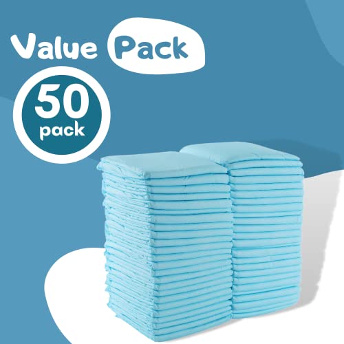 (50-Pack) 17.8"X23.5" (45X60Cm) Quick-Dry Dog And Puppy Toilet Training Pads - Ultra Absorbent Pet Pee Pads - With Leak-Proof Moisture Locking Technology - Perfect For Medium Dogs, Cats, And Rabbits #TOP6