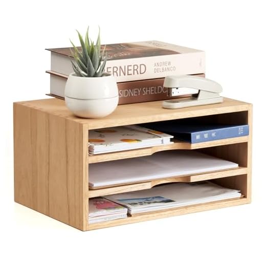 KIRIGEN Wooden Desktop Organizer for Home