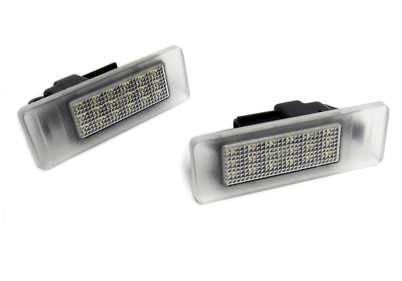 Lot De 2 Éclairages LED Plaque Immatriculation Pour Renault, Nissan, Opel | Blanc 6000K, Canbus