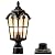 LONEDRUID Dusk to Dawn Outdoor Lamp Post Lights Waterproof Exterior Pole Lantern Lighting Fixtures with 3-Inch Pier Mount Base for Garden Patio Yard Pathway Driveway