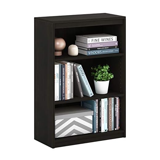 Furinno Gruen 3-Tier Bookcases, Espresso