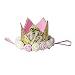 Kirei Sui Baby Pink Cream Rose Gold Sparkle Birthday Crown Headband 1/2