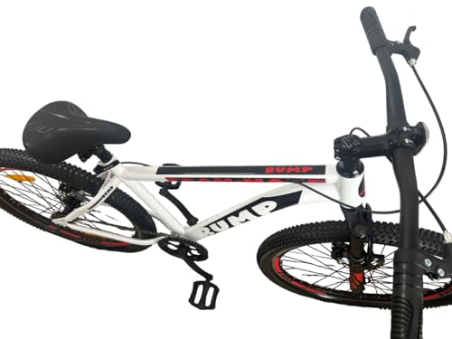Image of CAYA Bump Team Cycle for Men and Women 26T with Semi Fat 3 Inch Tyre | Mountains Bike with Dual Disc Brakes & Suspension Tyre 26 inch inch Inch | MTB Unisex Bicycle with Triple Alloy Rims for Adults-(White)