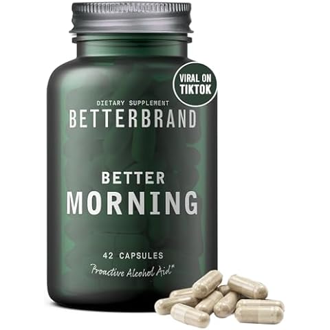 Betterbrand BetterMorning All-Natural Ingredients with DHM - Supports Liver Aid - Gluten-Free & Vegetarian (42 Capsules) Cover