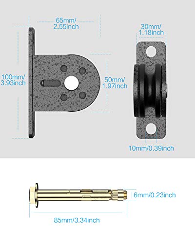 Single Pulley Block, Heavy Duty Silent Lifting Pullys, Wall/Ceiling Mount Pulleys, Fixed Mute Bearing Pulley Loading 300Kg Home Gym Accessories For Lifting Weights, Hoists (1) #TOP2