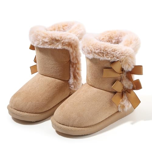Image of Femizee Girls Boys Warm Winter Boots Kids Outdoor Snow Boots(Toddler /Little Kid)