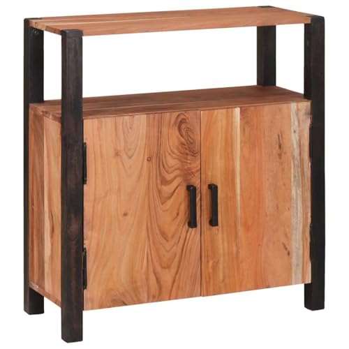 vidaXL Aparador Marrón 70 x 30 x 75 cm Madera de Acacia Sólida, Mueble de salón, Elegante, Moderno, Robusto aparador, Almacenamiento rectángulo, Madera de Acacia, Pieza Funcional