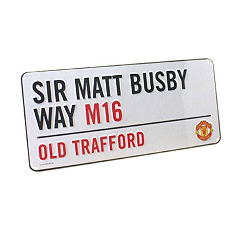 Manchester United Official Cartel Oficial Calle, Multicolor, 40 x 18 cm, Unisex Adulto